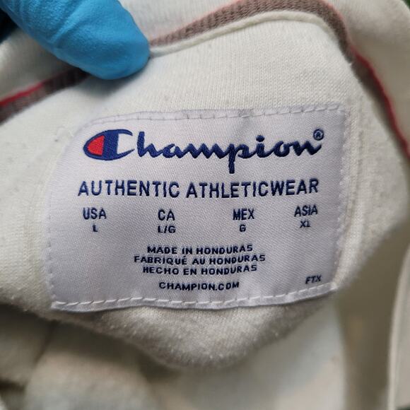 Champion Script Logo Sweatshirt Mens Medium (Tagged Large) Y2K Style - Picture 5 of 5